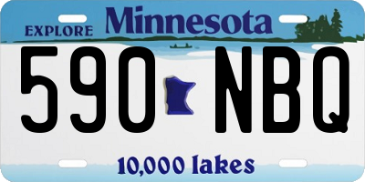 MN license plate 590NBQ