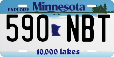 MN license plate 590NBT