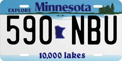MN license plate 590NBU