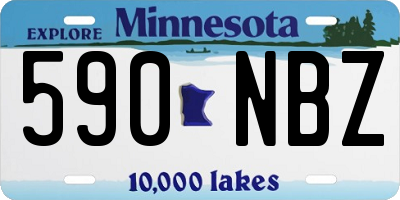 MN license plate 590NBZ