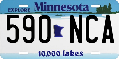 MN license plate 590NCA