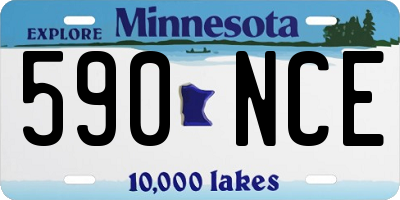 MN license plate 590NCE