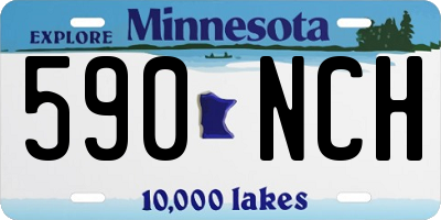 MN license plate 590NCH