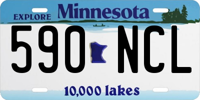 MN license plate 590NCL
