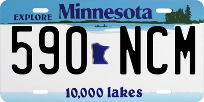 MN license plate 590NCM