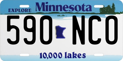 MN license plate 590NCO