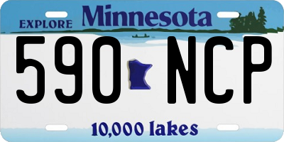 MN license plate 590NCP