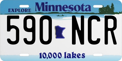 MN license plate 590NCR