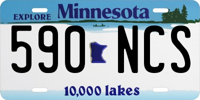 MN license plate 590NCS