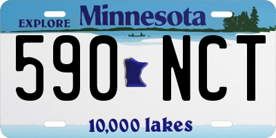 MN license plate 590NCT
