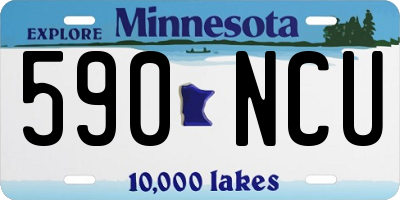 MN license plate 590NCU