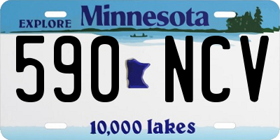 MN license plate 590NCV