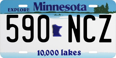 MN license plate 590NCZ