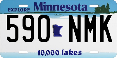 MN license plate 590NMK