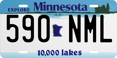 MN license plate 590NML