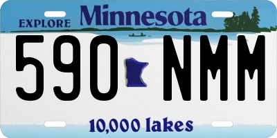 MN license plate 590NMM
