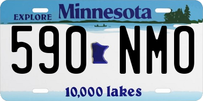 MN license plate 590NMO