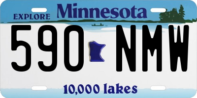 MN license plate 590NMW