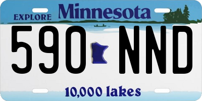 MN license plate 590NND