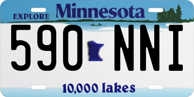 MN license plate 590NNI