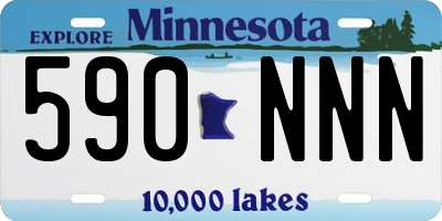 MN license plate 590NNN