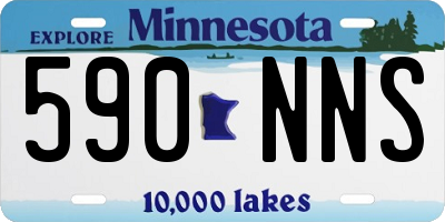 MN license plate 590NNS