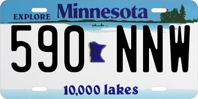 MN license plate 590NNW