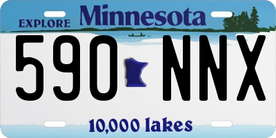 MN license plate 590NNX