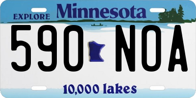 MN license plate 590NOA