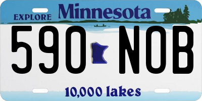 MN license plate 590NOB