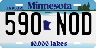 MN license plate 590NOD