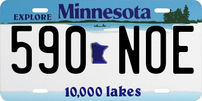 MN license plate 590NOE