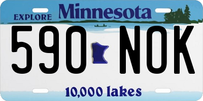 MN license plate 590NOK