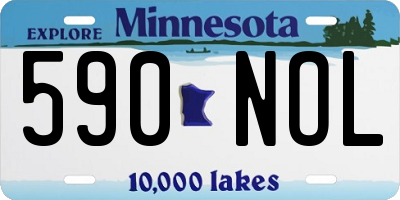 MN license plate 590NOL