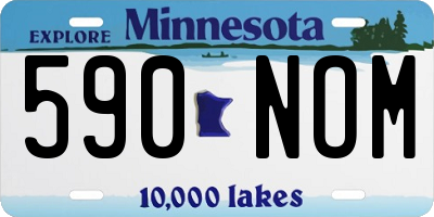 MN license plate 590NOM
