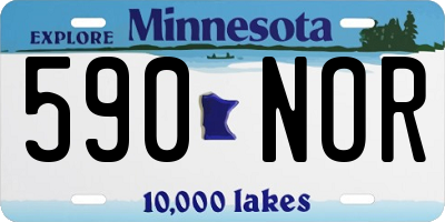 MN license plate 590NOR