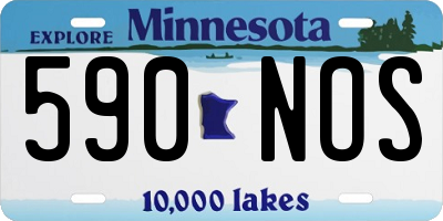 MN license plate 590NOS