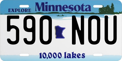 MN license plate 590NOU