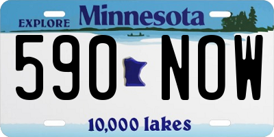 MN license plate 590NOW