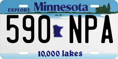 MN license plate 590NPA