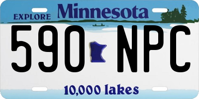 MN license plate 590NPC