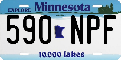 MN license plate 590NPF