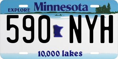 MN license plate 590NYH