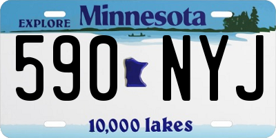 MN license plate 590NYJ