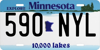 MN license plate 590NYL
