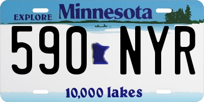 MN license plate 590NYR