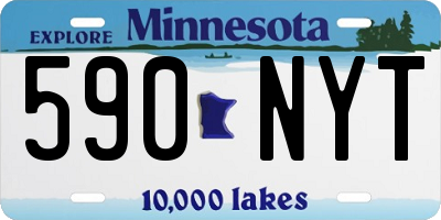 MN license plate 590NYT