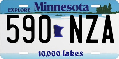MN license plate 590NZA