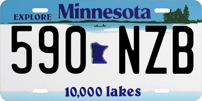 MN license plate 590NZB