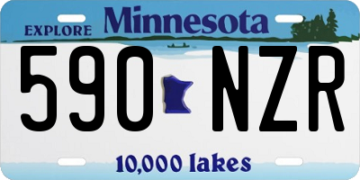 MN license plate 590NZR